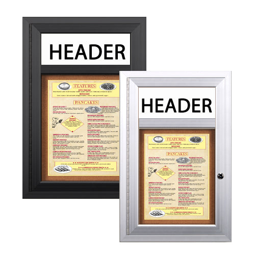 MENU CASE SHOWN: 11 x 14 SINGLE MENU | AVAILABLE IN SILVER, BLACK, DARK BRONZE & GOLD