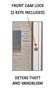 Enclosed Restroom Bulletin Board Display