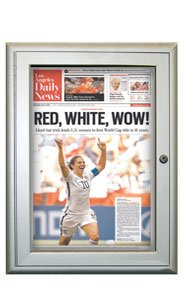 Enclosed Restroom Bulletin Board Display