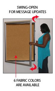 Extra Large 40 x 60 Super Wide-Face Enclosed Bulletin Cork Board SwingFrames