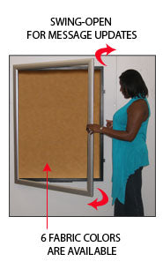 Extra Large 48 x 60 Super Wide-Face Enclosed Bulletin Cork Board SwingFrames