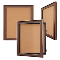 Extra Large Designer Metal 24 x 60 Enclosed Bulletin Cork Board SwingFrames