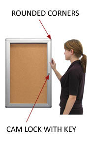 Indoor Enclosed Menu Cases (Rounded Corner) 