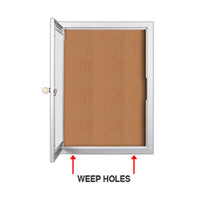 Indoor Enclosed Menu Cases with Lights (11" x 14" Landscape Menus) (Radius Edge)