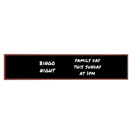 12x72 Wood Framed Black Dry Erase Marker Boards