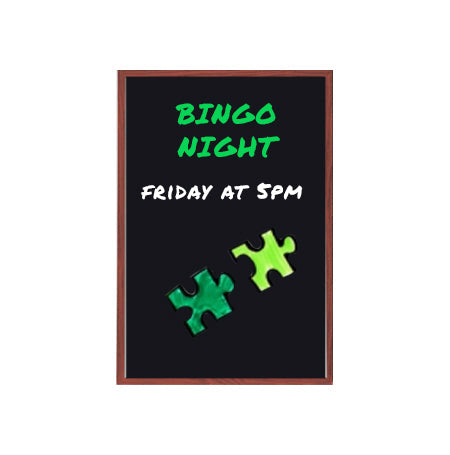 24x30 Wood Framed Black Dry Erase Marker Boards