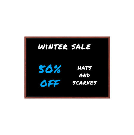 30x40 Wood Framed Black Dry Erase Marker Boards