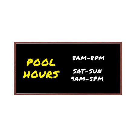 36x72 Wood Framed Black Dry Erase Marker Boards