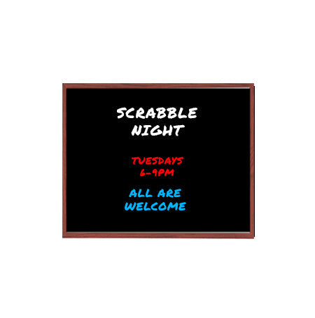 40x50 Wood Framed Black Dry Erase Marker Boards