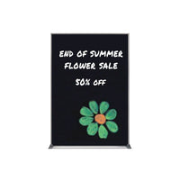 Value Line 12x24 Black Wet Erase Marker Board with Aluminum Frame