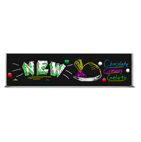 Value Line 12x48 Black Wet Erase Marker Board with Aluminum Frame