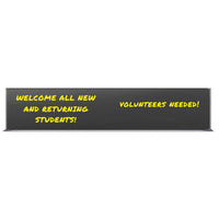 Value Line 12x72 Black Wet Erase Marker Board with Aluminum Frame