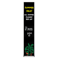 Value Line 12x72 Black Wet Erase Marker Board with Aluminum Frame