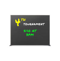 Value Line 15x20 Black Wet Erase Marker Board with Aluminum Frame