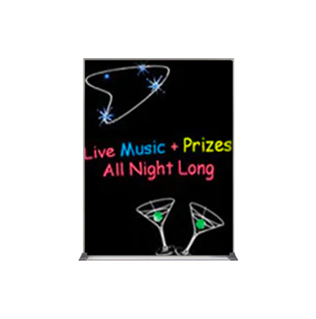 Value Line 15x20 Black Wet Erase Marker Board with Aluminum Frame