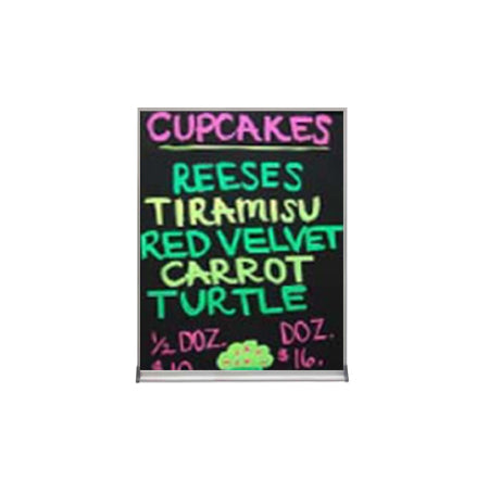 Value Line 16x20 Black Wet Erase Marker Board with Aluminum Frame