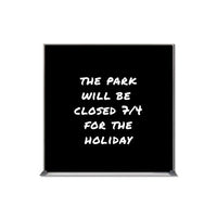 Value Line 48x48 Black Wet Erase Marker Board with Aluminum Frame