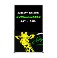 Value Line 60x36 Black Wet Erase Marker Board with Aluminum Frame