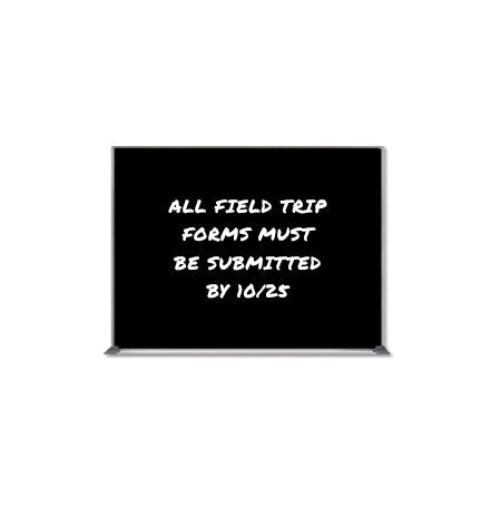 Value Line 8.5x11 Black Wet Erase Marker Board with Aluminum Frame