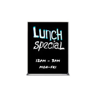 Value Line 8.5x11 Black Wet Erase Marker Board with Aluminum Frame