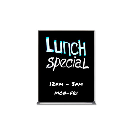 Value Line 8.5x11 Black Wet Erase Marker Board with Aluminum Frame