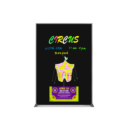 Silver Trim Metal Frame 12x18 Magnetic Black Wet-Erase Marker Board | Porcelain-on-Steel