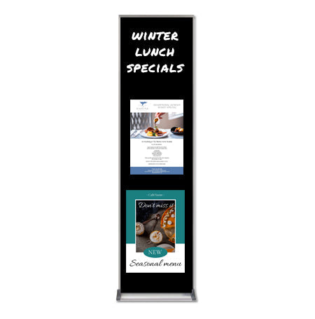 12x48 Magnetic Black Dry Erase Marker Board with Aluminum Frame