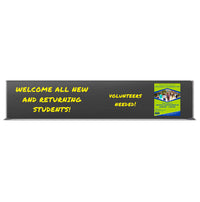 Silver Trim Metal Frame 12x72 Wet Erase Black Magnetic Marker Board | Porcelain on Steel Writing Surface