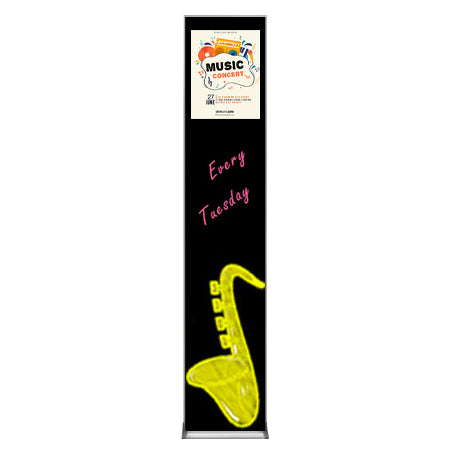 12x96 Magnetic Black Dry Erase Marker Board with Aluminum Frame