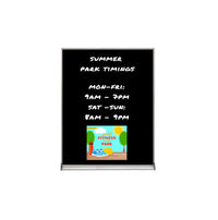 16x20 Magnetic Black Dry Erase Marker Board with Aluminum Frame | Porcelain on Steel Black Board