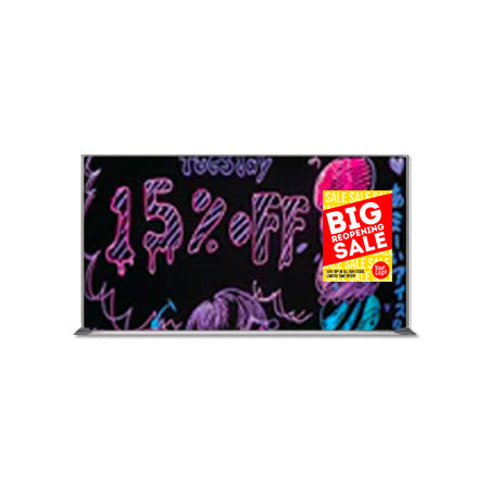 18x36 Magnetic Dry-Erase Marker Board with Aluminum Frame with Porcelain-on-Steel Blackboard Surface - No Ghosting