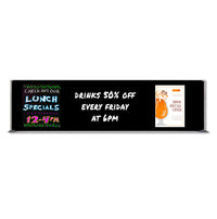 24x84 Magnetic Black Dry Erase Marker Board with Aluminum Frame