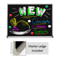 60x36 Magnetic Black Dry Erase Marker Board with Aluminum Frame
