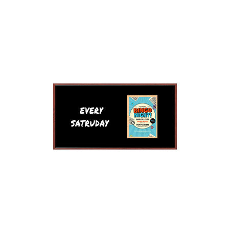 Wood Frame 12x24 Magnetic Black Wet Erase Marker Board | Porcelain on Steel
