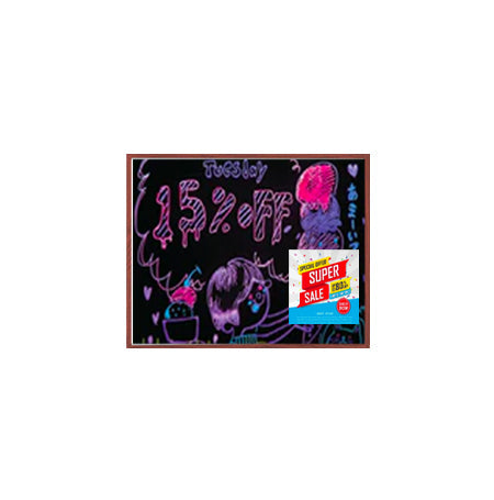 Wood Frame 16x20 Magnetic Black Wet Erase Marker Board | Smooth Porcelain-on-Steel - No Ghosting