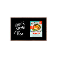 Hardwood Framed 60x36 Magnetic Black Wet Erase Marker Board with Porcelain on Steel Writing Surface