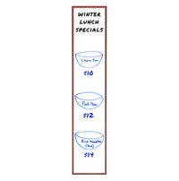 12x72 Wood Framed White Board Dry Erase Marker Boards