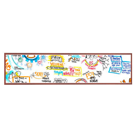 24x96 Wood Framed White Board Dry Erase Marker Boards