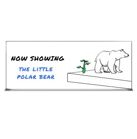 Value Line 12x36 White Dry Erase Marker Board with Aluminum Frame