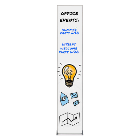 Value Line 12x96 White Dry Erase Marker Board with Aluminum Frame