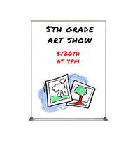 Value Line 15x20 White Dry Erase Marker Board with Aluminum Frame