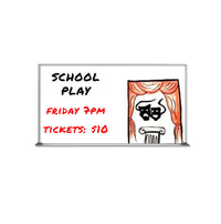 Value Line 18 x 36 White Board | Dry Erase Marker Board Surface with Aluminum Frame Trim