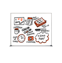 Value Line 24x18 White Dry Erase Marker Board with Aluminum Frame