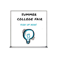 Value Line 36x36 White Dry Erase Marker Board with Aluminum Frame