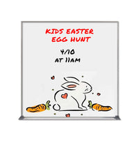 Value Line 48x48 White Dry Erase Marker Board with Aluminum Frame