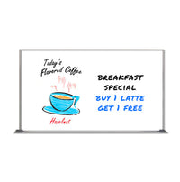 Value Line 48x84 White Dry Erase Marker Board with Aluminum Frame