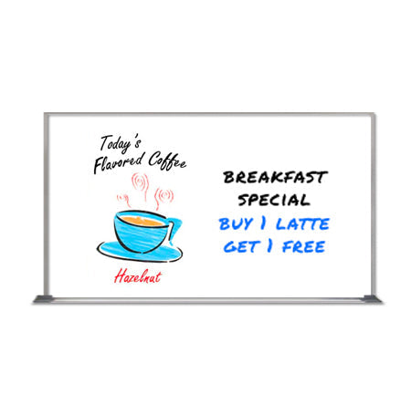 Value Line 48x84 White Dry Erase Marker Board with Aluminum Frame