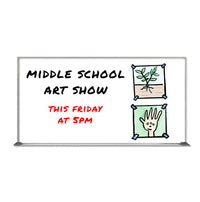 Value Line 96x48 White Dry Erase Marker Board with Aluminum Frame