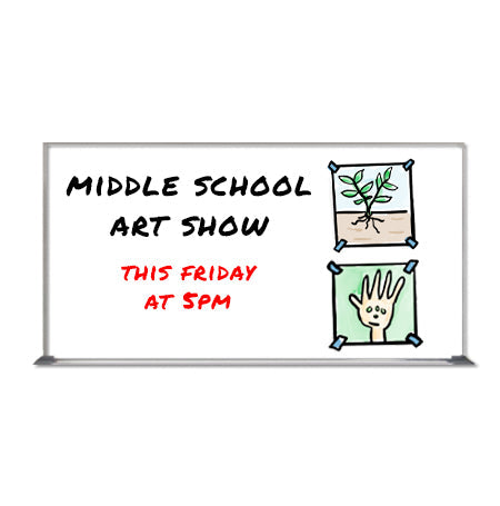 Value Line 96x48 White Dry Erase Marker Board with Aluminum Frame