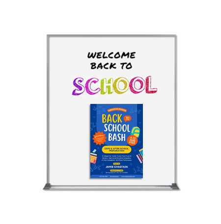 30x36 Magnetic White Board Dry Erase Markerboard with Silver Trim Aluminum Frame